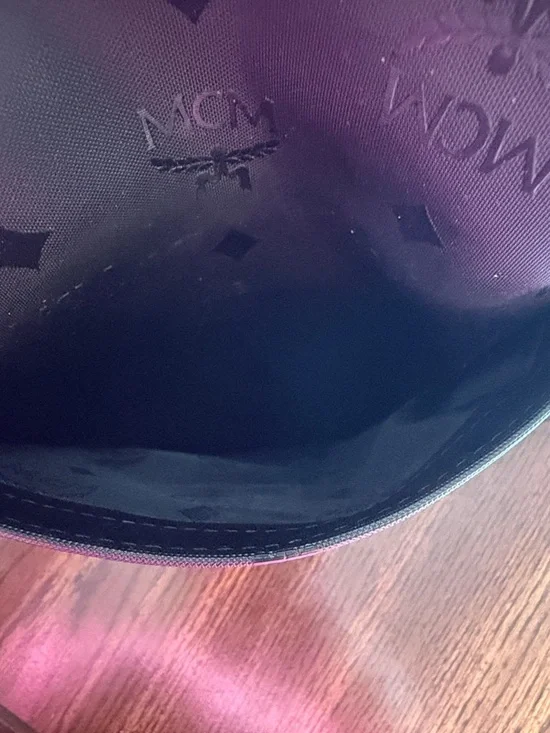 MCM Black Tote with Gold Plaque and Studs - Picture 6 of 14